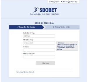 Mở tài khoản Sbobet trên máy tính cực đơn giản với 3 bước